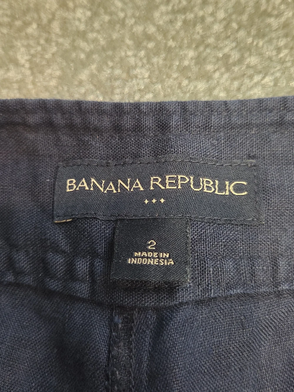 Women's Navy Blue Banana Republic Linen Pants - Size 2